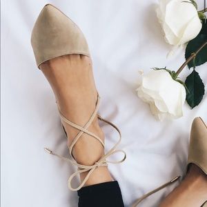 Tan suede heels